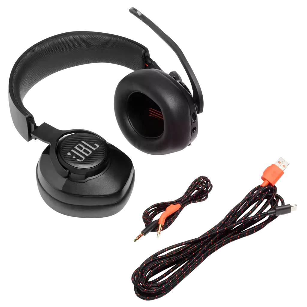 JBL Quantum 400 USB Over-Ear Gaming Headset With Game-Chat Dial Black JBLQUANTUM400BLKAM