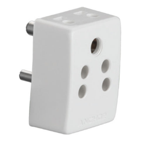 Anchor Multiplug Adaptor 3 Pin Deluxe 6Amp White 3155 