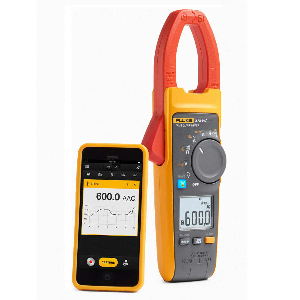 Fluke True-RMS AC/DC Clamp Meter 375 FC