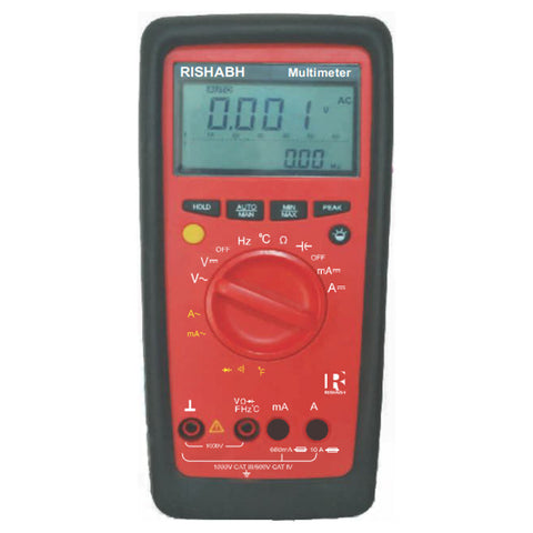 Rishabh Digital Multimeter DC Current Range 10μA to 660mA 612 