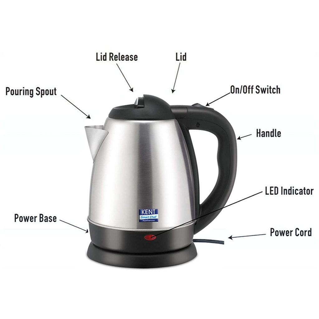 Kent Vogue Stainless Steel Kettle 1.2Litre 16056