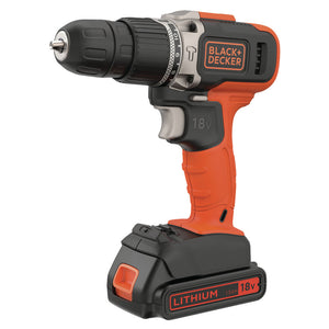 Black & Decker Li-ion Hammer Drill Driver 10mm 18V BCD003C1 