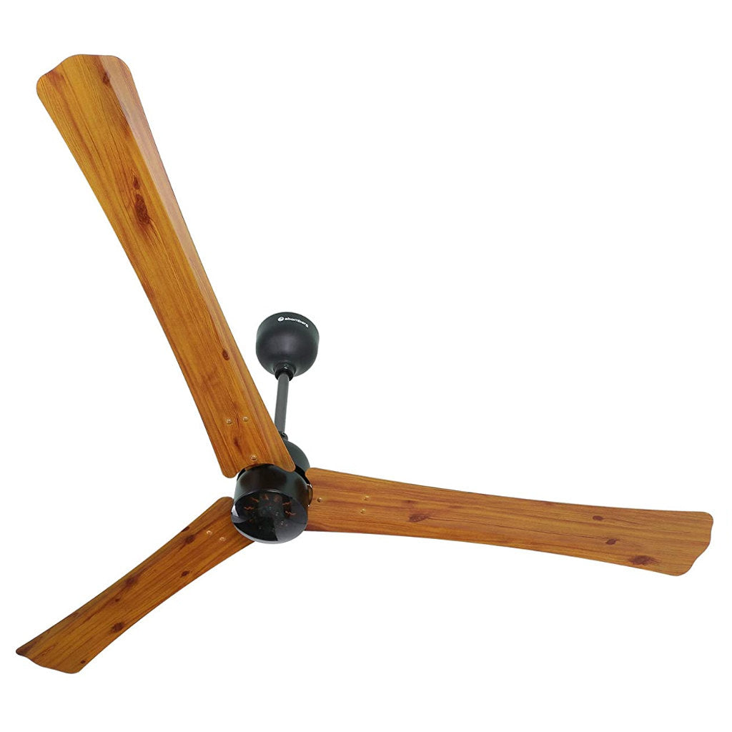 Atomberg Renesa Plus Ceiling Fan With BLDC Motor And Remote 1400mm Golden Oak Wood