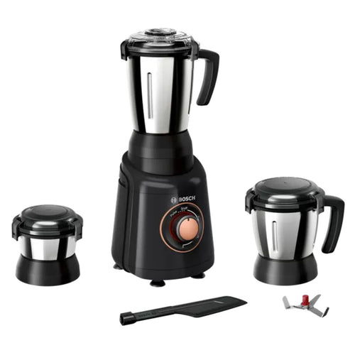 Bosch TrueMixx Radiance 3 Jars Mixer Grinder 600W Black MGM4334BIN 