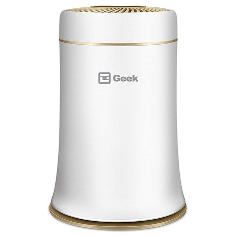 Geek Ikuku A6 Air Purifier With HEPA Filter Digital LED Display And ObliqFlow Purification White 