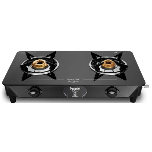 Preethi Blu-Flame Zeal 2 Burner Glass Top Gas Stove GTS123 