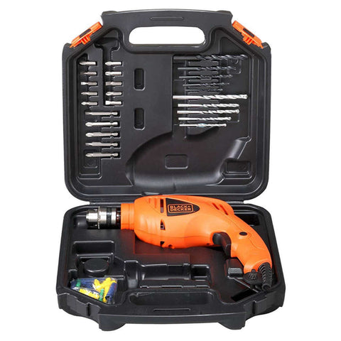 Buy Black Decker Hammer Drill Kit 10mm HD400K50 Online at