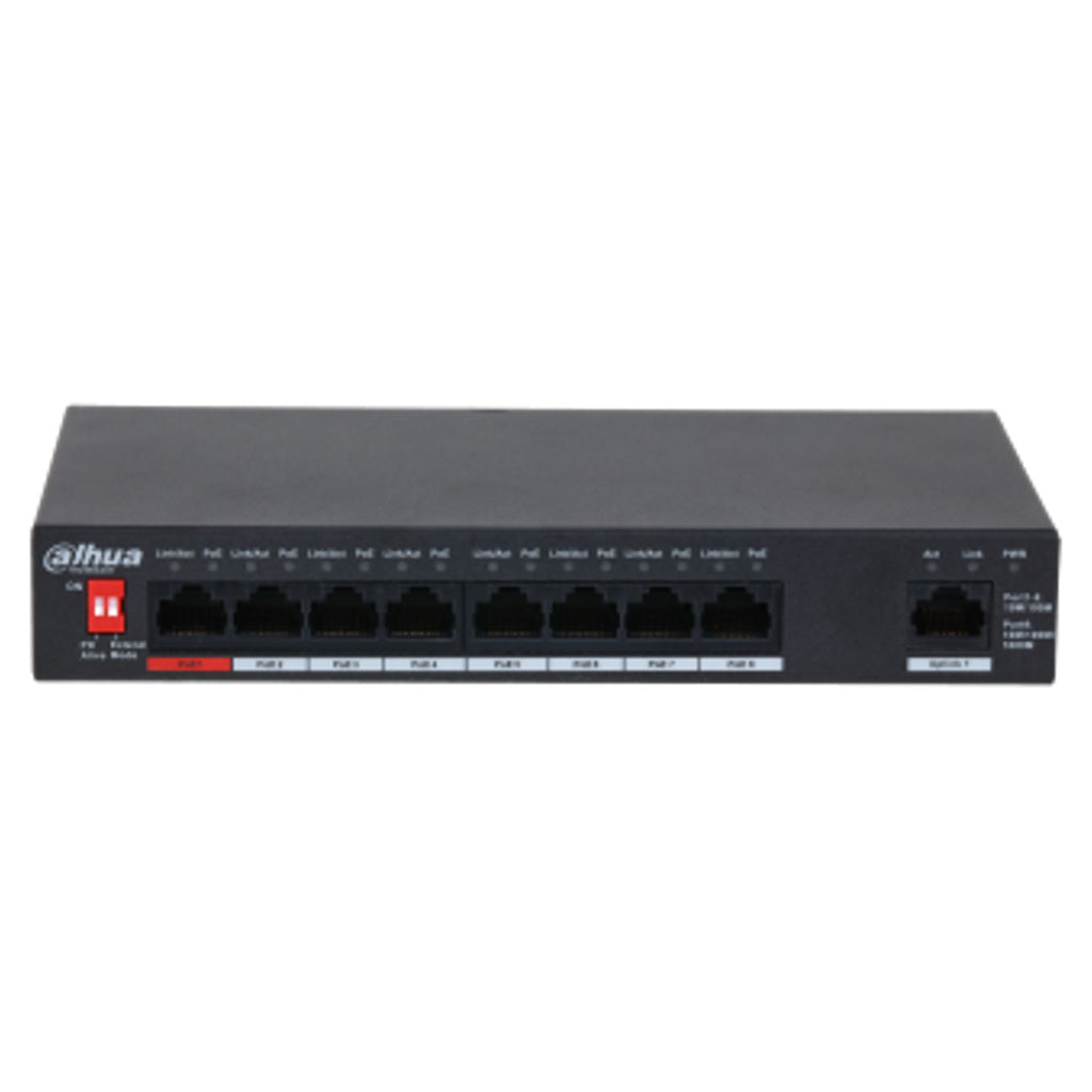 Dahua 9-Port Unmanaged Desktop Switch With 8-Port PoE DH-PFS3009-8ET1GT-96