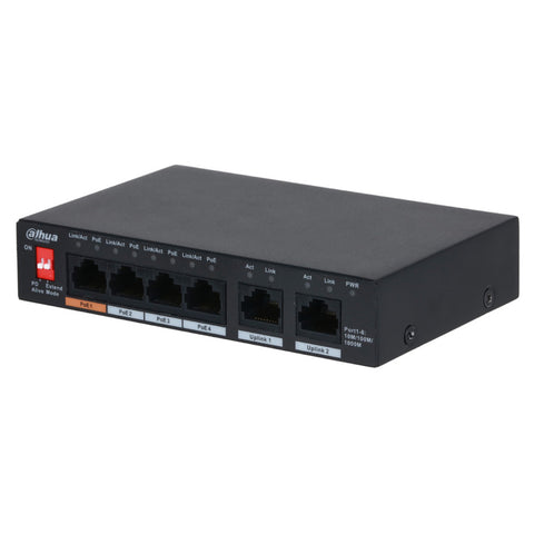 Dahua 6-Port Unmanaged Desktop Switch With 4-Port Poe DH-PFS3006-4GT-60 