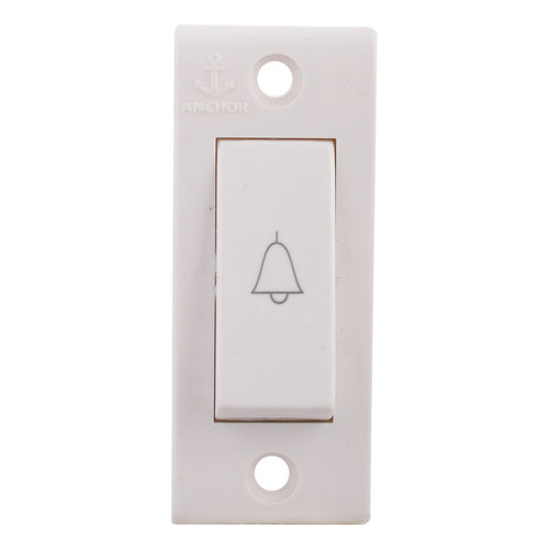 Anchor Penta PC Deluxe 6A Bell Push Switch White 14113 