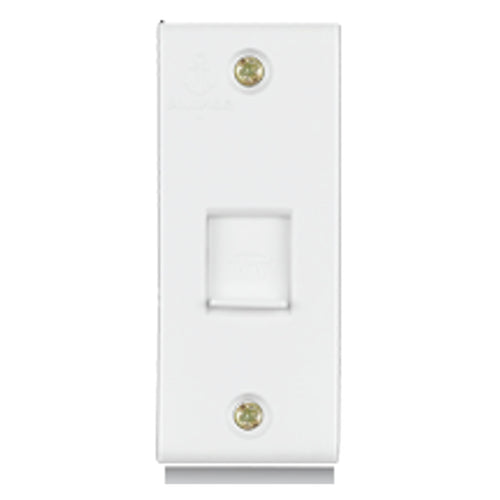 Anchor Penta PC Mini Telephone Jack With Shutter White 14602 