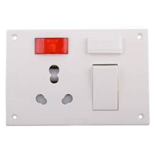 Anchor Penta PC Capton 5-in-1 Switch Socket With Fixing Holes 