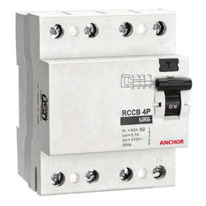 Anchor UNO Higher Rating Residual Current Circuit Breaker 4 Poles 4 Poles 