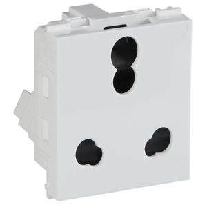 Crabtree Signia 3 Pin Shuttered Socket 6A / 16A White ACWKCXW163 