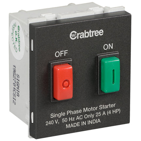 Crabtree Single Phase Motor Starter 25A Grey ACWSMXG251 