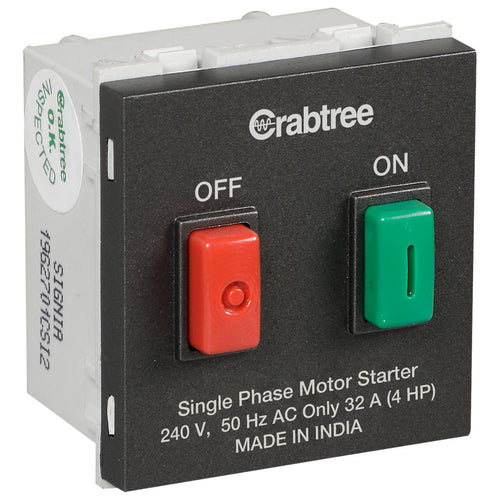 Crabtree Single Phase Motor Starter 32A Grey ACWSMXG321 