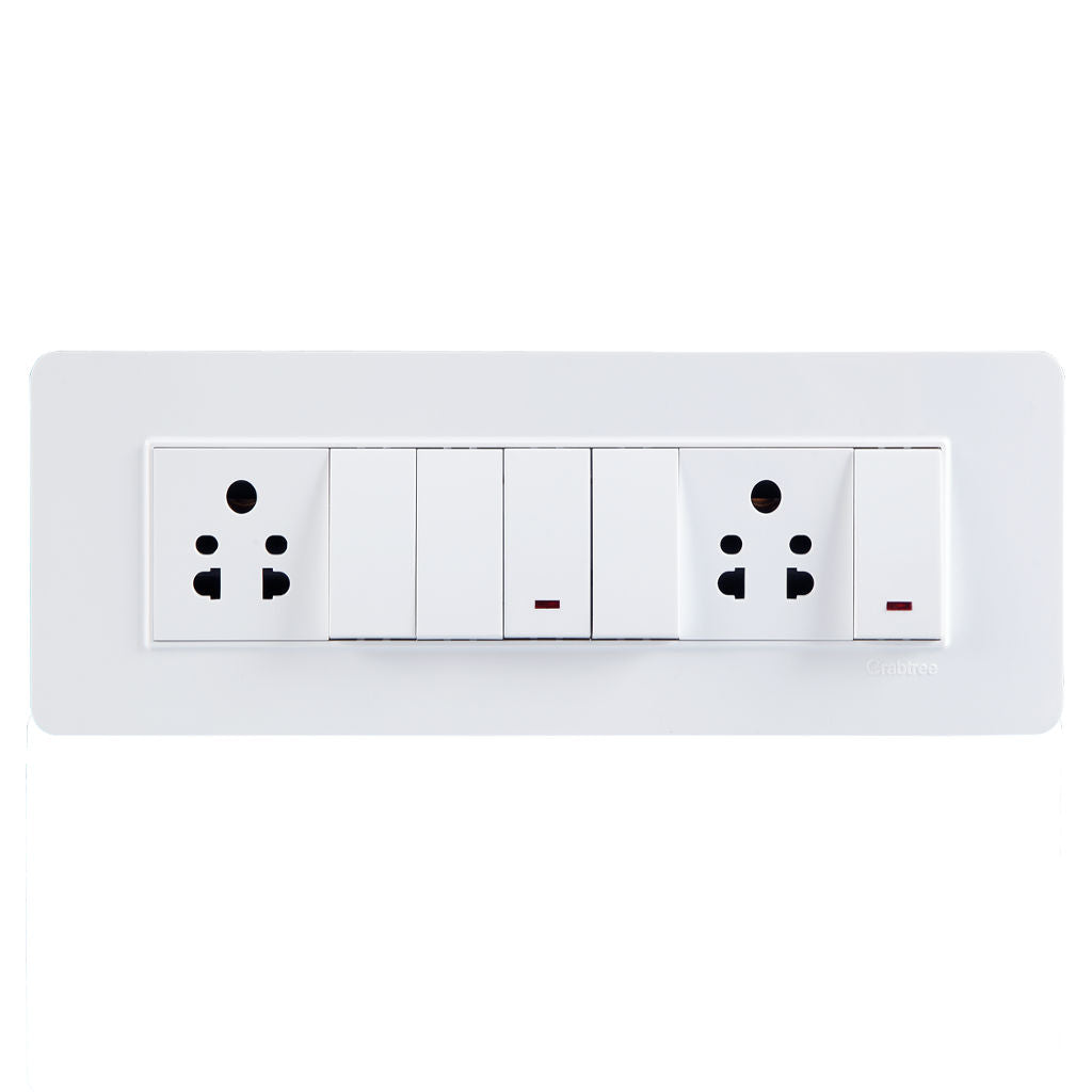 Crabtree Modular Combined Front Plates White 1-18Module