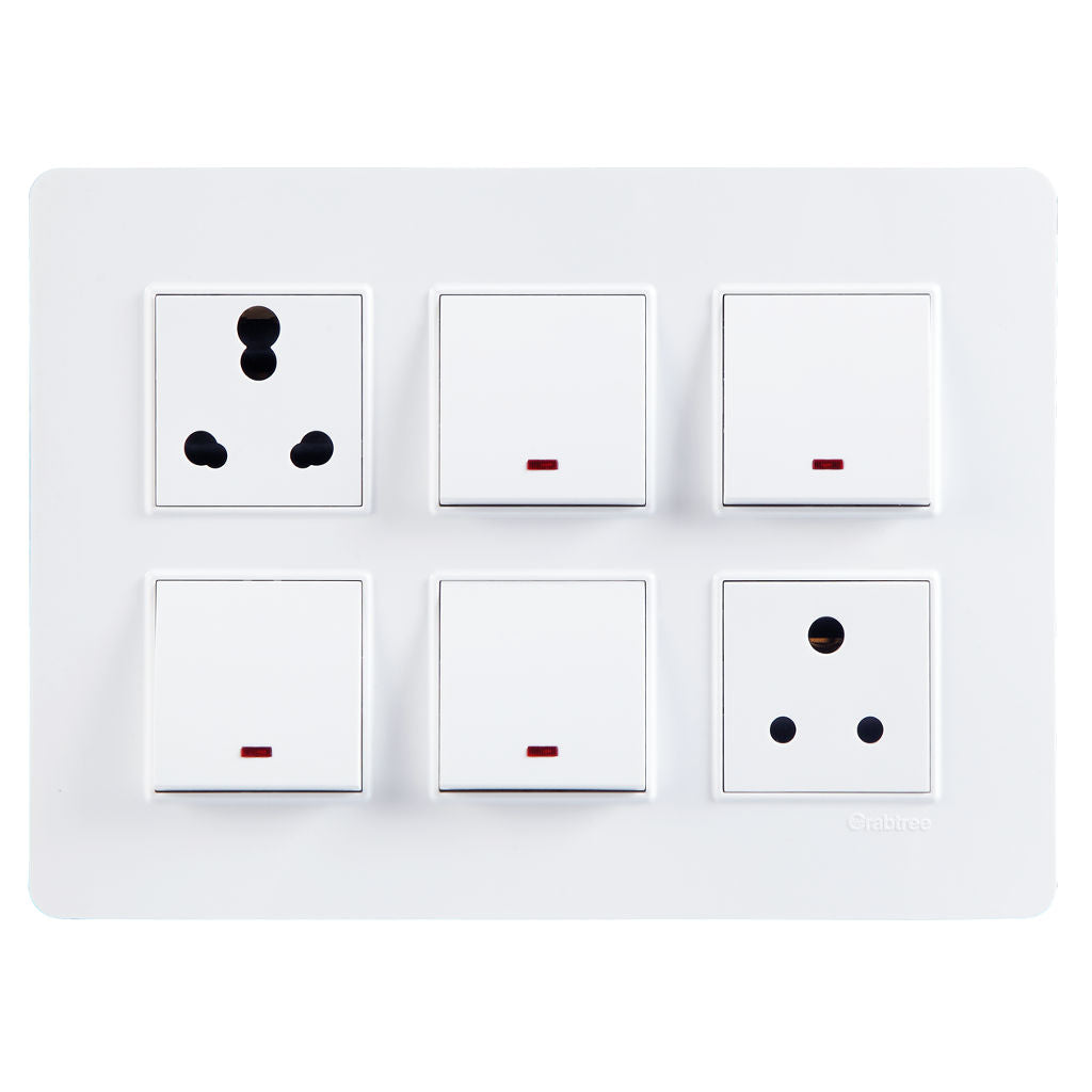 Crabtree Modular Combined Front Plates White 1-18Module