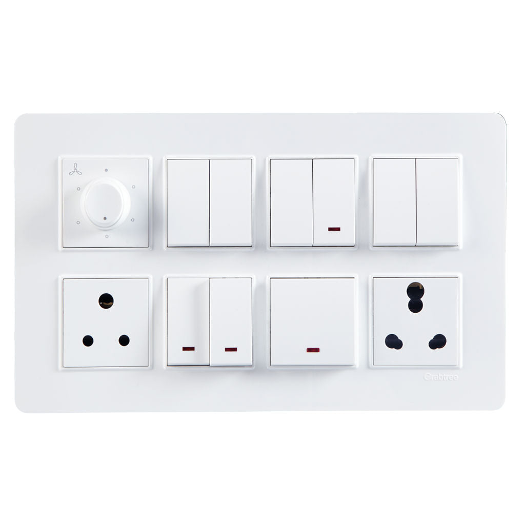 Crabtree Modular Combined Front Plates White 1-18Module