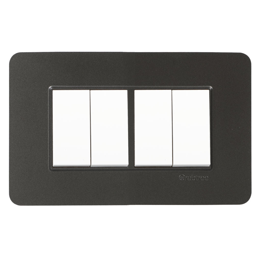 Crabtree Signia Modular Combined Front Plates Grey