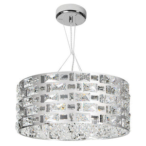 Philips Caesar Crystal Chandelier Ceiling Light Stainless Steel 581864 