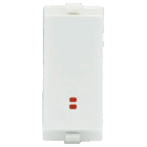 L&T enGem 6AX One Way Switch With Indicator 1M White CB93301SW06 