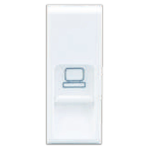 L&T Oris RJ 45 Cat 6 Socket With Shutter 1M White OT11W45 