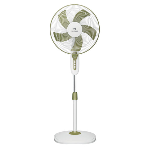 Havells Pentaforce Pedestal Fan 400mm White Green 