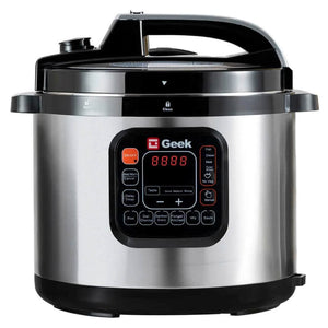 Geek Robocook Zeta Electric Pressure Cooker With Non Stick Pot 8 Litre Black 