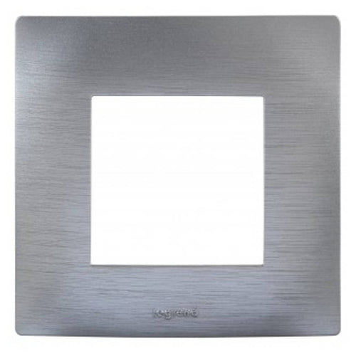 Legrand Lyncus Plate With Frame 2M Brushed Silver 6775 42 