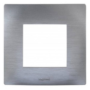 Legrand Lyncus Plate With Frame 2M Brushed Silver 6775 42 