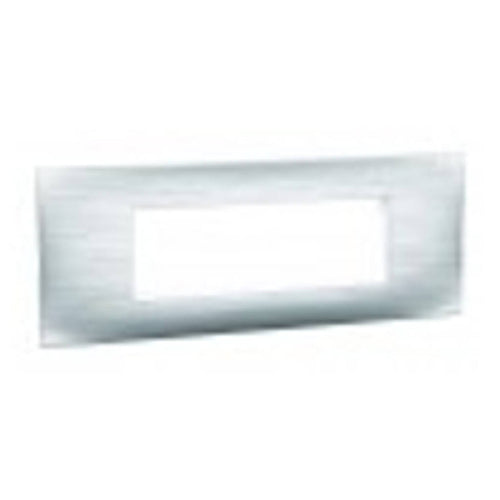 Legrand Lyncus Plate With Frame 6M Brushed Silver 6775 46 