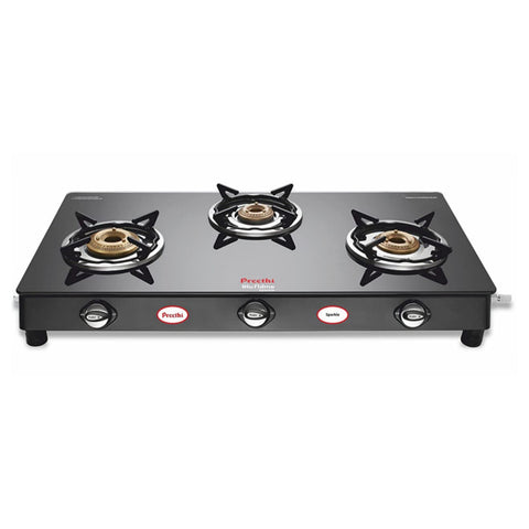 Preethi Blu Flame Sparkle Glass Top Gas Stove 3 Burner GTS104 