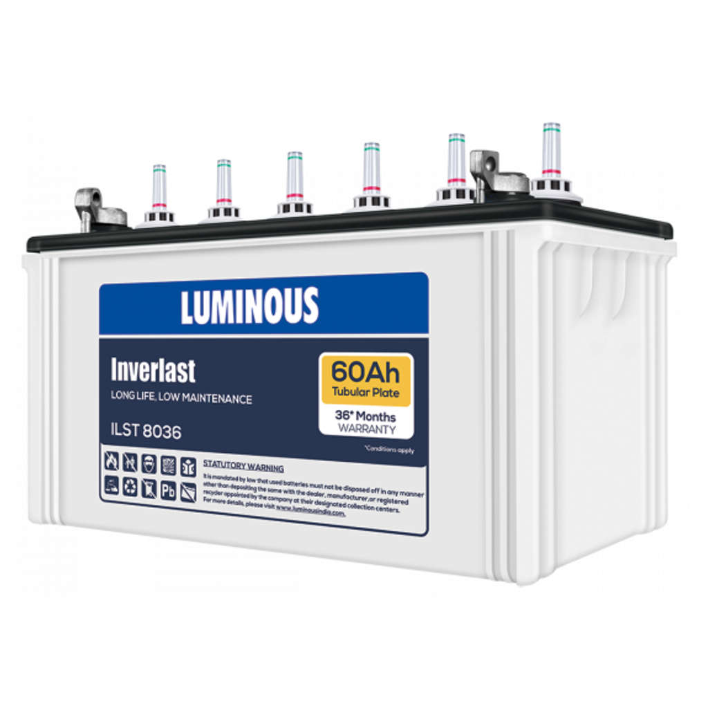 Luminous Inverlast Tubular Inverter Battery 60Ah ILST8036