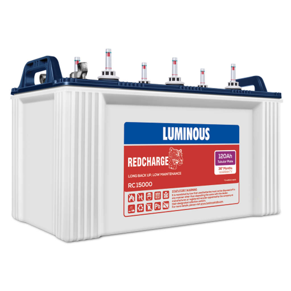 Luminous Red Charge Tubular Inverter Battery 120Ah RC15000