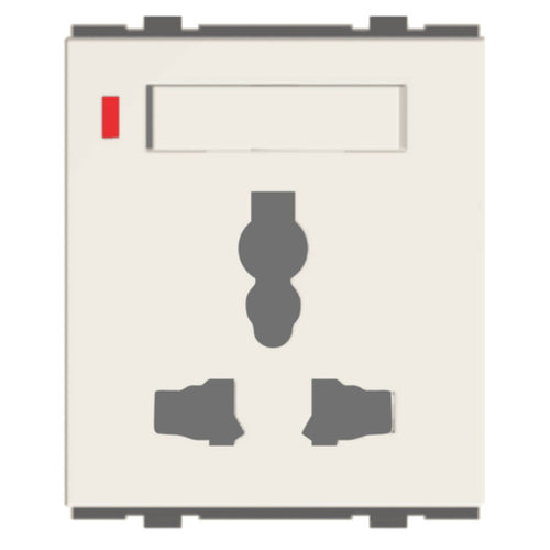 Norisys Cube Series Integral Shuttered Socket With Switch 13A 2M D5532 .01 