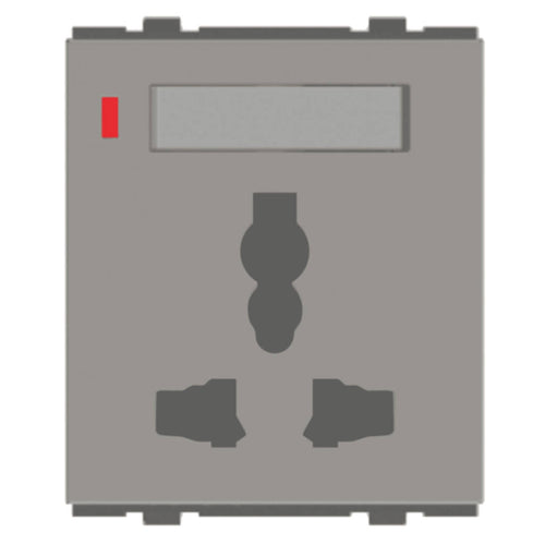 Norisys Cube Series Integral Shuttered Socket With Switch 13A 2M D5532 .02 