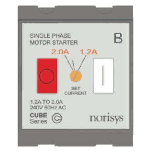 Norisys Cube Seires Single Phase Motor Starter 0.90A-1.50A C525B .02 