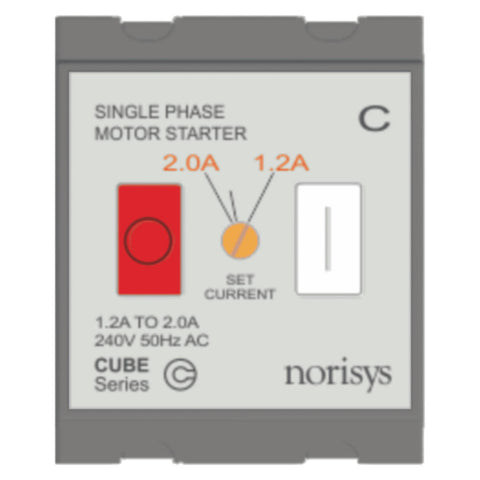 Norisys Cube Series Single Phase Motor Starter 1.20A-2.00A C525C .02 