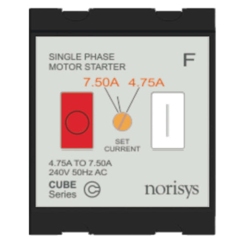 Norisys Cube Series Single Phase Motor Starter 4.75A-7.50A C525F .17 