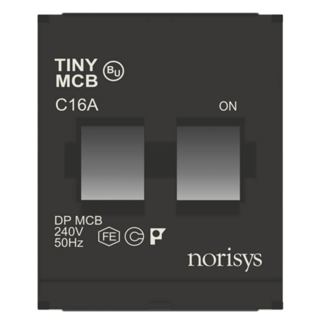 Norisys Cube Series Tiny MCB Double Pole 6A-32A