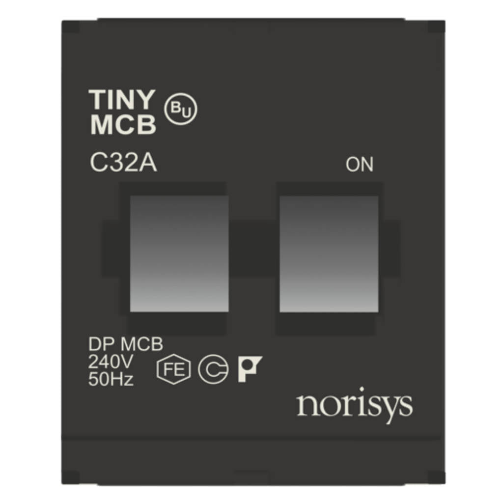 Norisys Cube Series Tiny MCB Double Pole 6A-32A