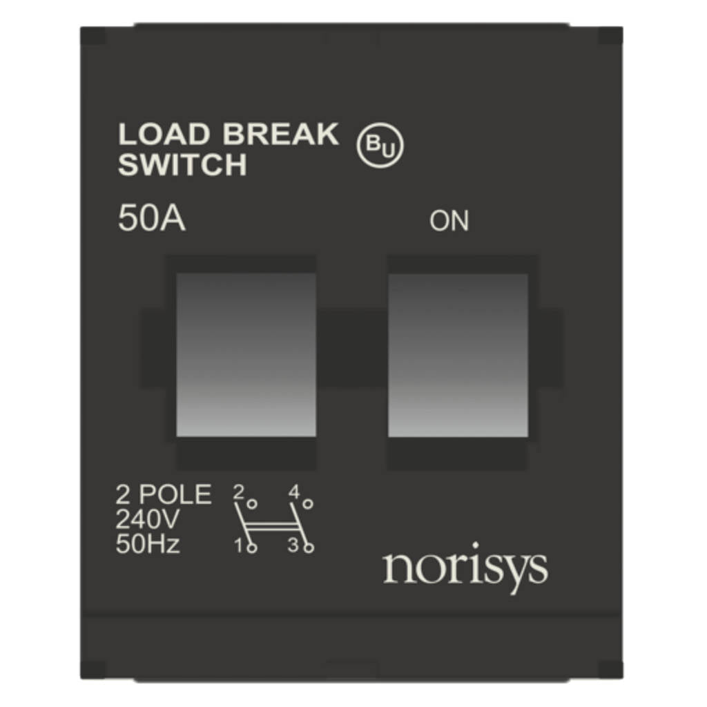 Norisys Cube Series Tiny Load Break Switch Double Pole 32A-50A