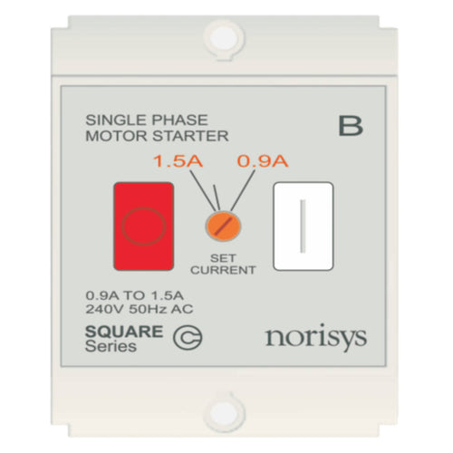 Norisys Square Series Single Phase Motor Starter 0.90-1.50A S725B .01 