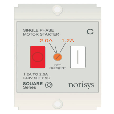 Norisys Square Series Single Phase Motor Starter 1.20-2.00A S725C .01 