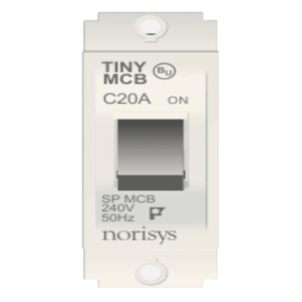 Norisys Square Series Tiny MCB Single Pole 6-32A