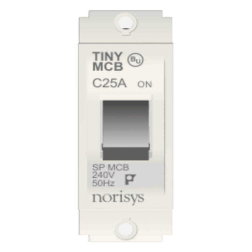 Norisys Square Series Tiny MCB Single Pole 6-32A