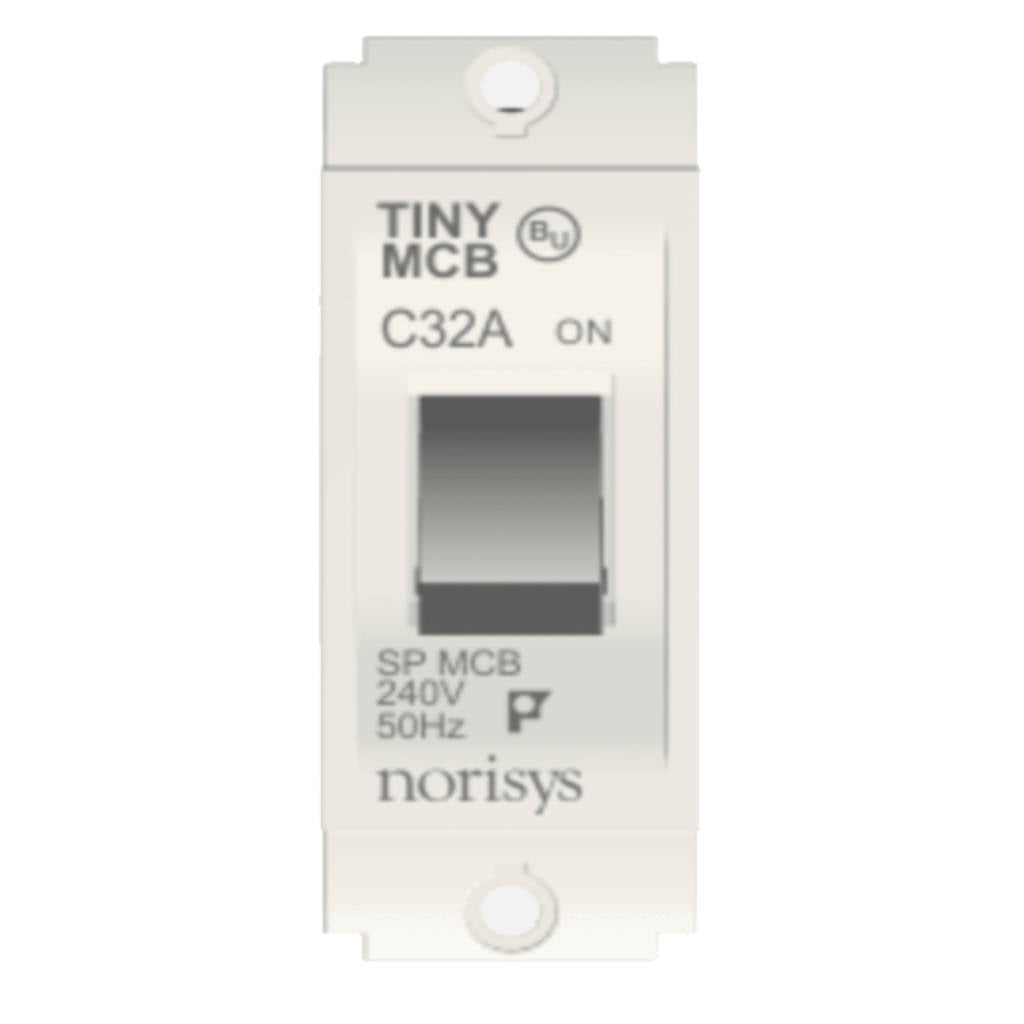 Norisys Square Series Tiny MCB Single Pole 6-32A