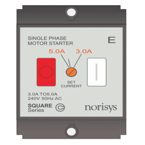 Norisys Square Series Single Phase Motor Starter 3.00-5.00A S725E .23 