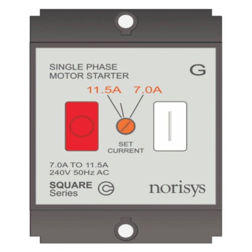 Norisys Square Series Single Phase Motor Starter 7.00-11.50A S725G .23 